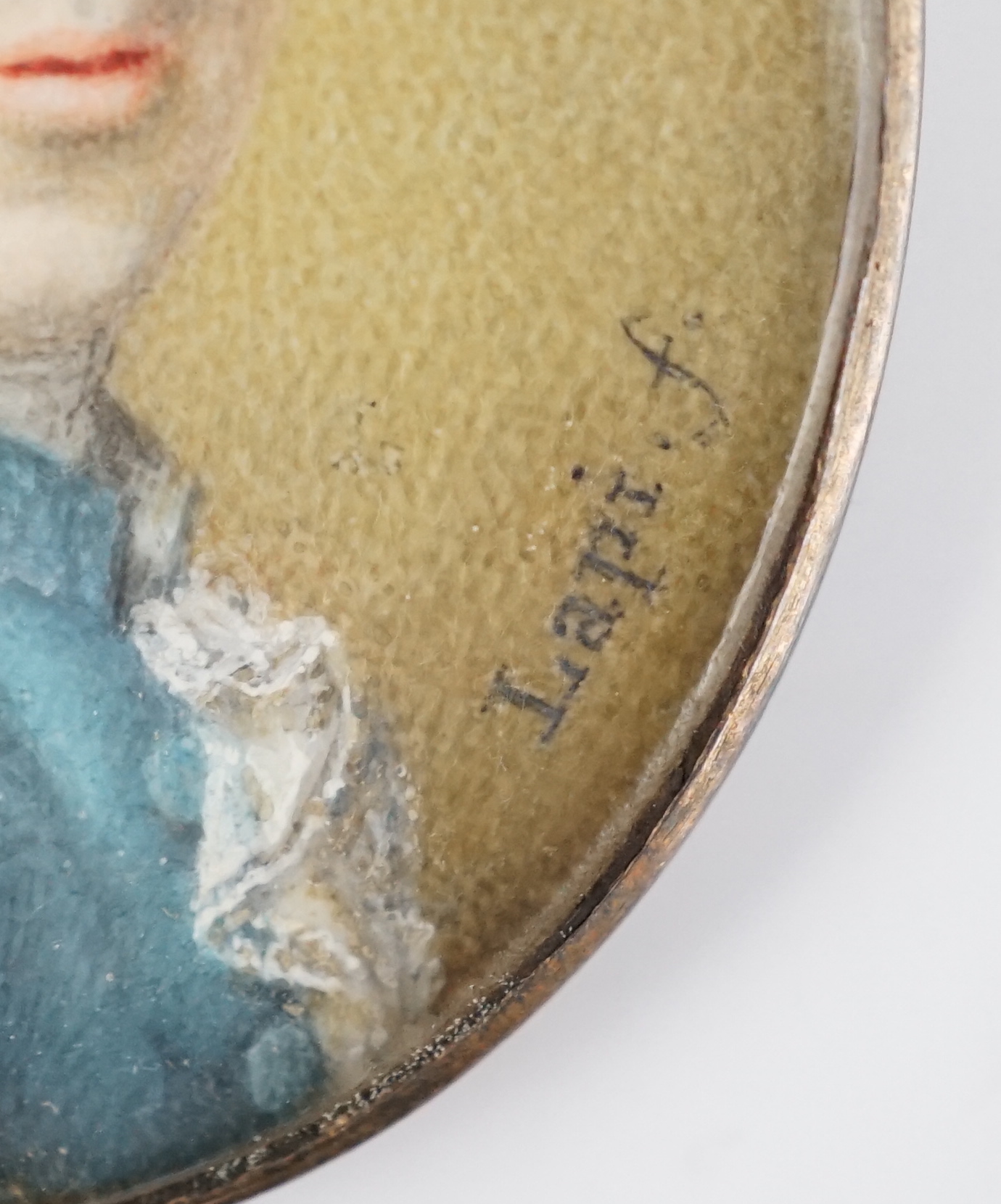 Lapi (circa 1775), Portrait miniature of a gentleman, oil on ivory, 3.5 x 2.8cm. CITES Submission reference WX9PFE22